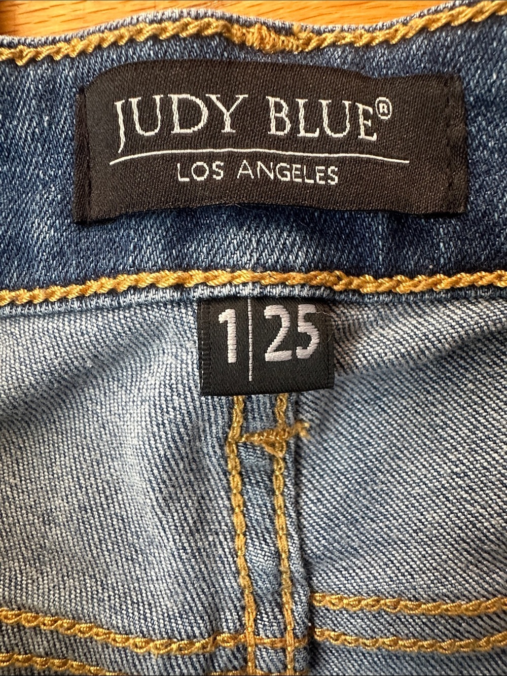 Judy Blue Dark Wash Button-Fly Distressed High-Rise Skinny Jeans - Picture 6 of 7